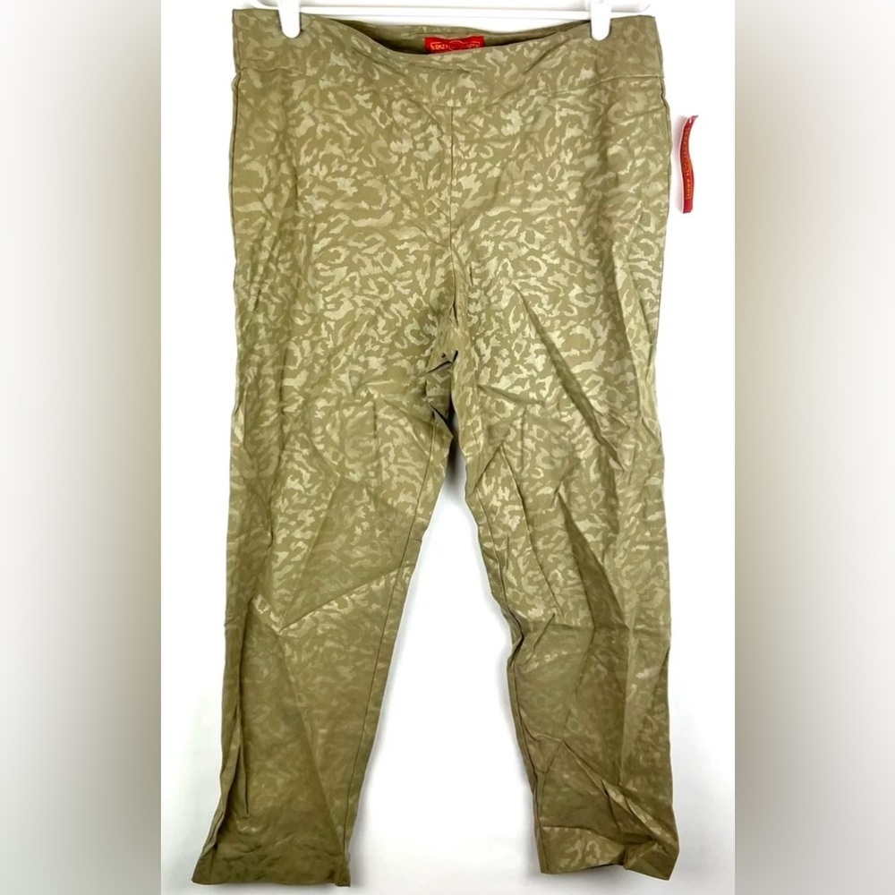 Krazy Larry Women’s High Rise Green/Tan Leggings Size 14
